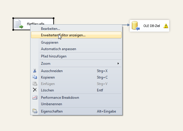 Extended editor in flat file source