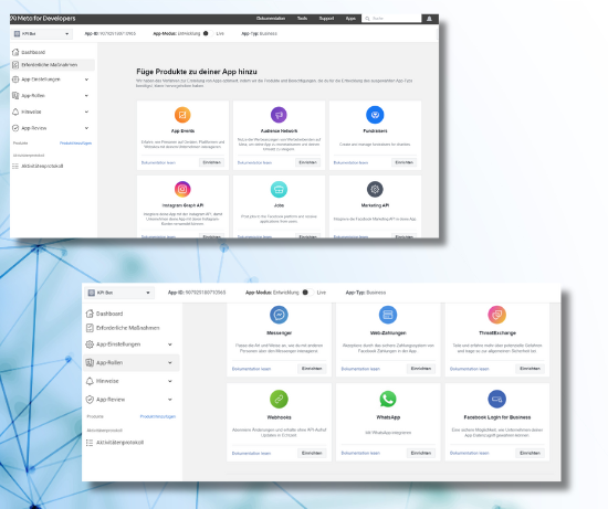 Adding the WhatsApp product to the app