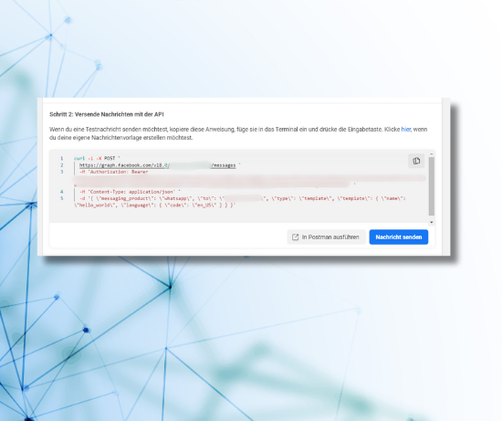 Sending the first message to the app