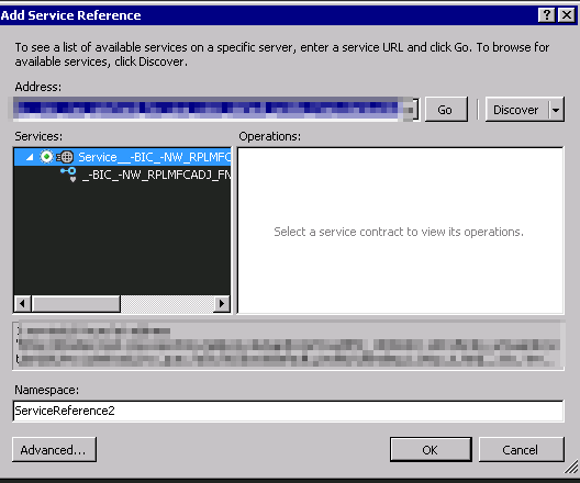 Adding a service reference