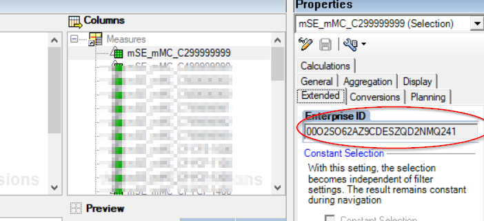 Enterprise Id as technical name